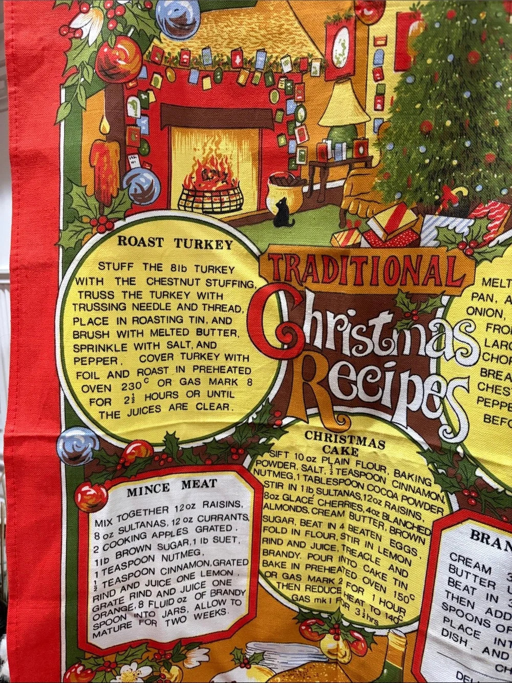 Kitchen Tea Towels 2 from England Traditional Recipes circa 1990